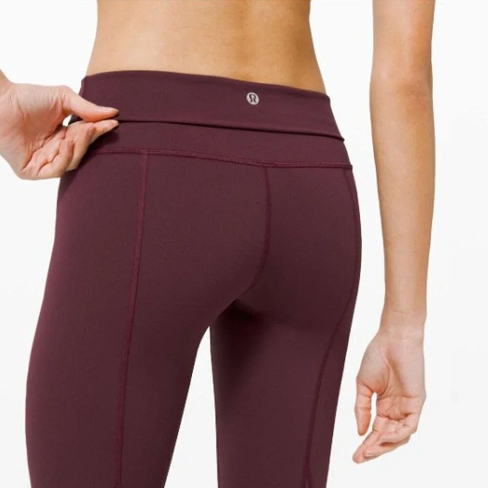 LULULEMON Wunder Under Crop High-Rise Roll Down Scallop Full-On Luxtreme 23